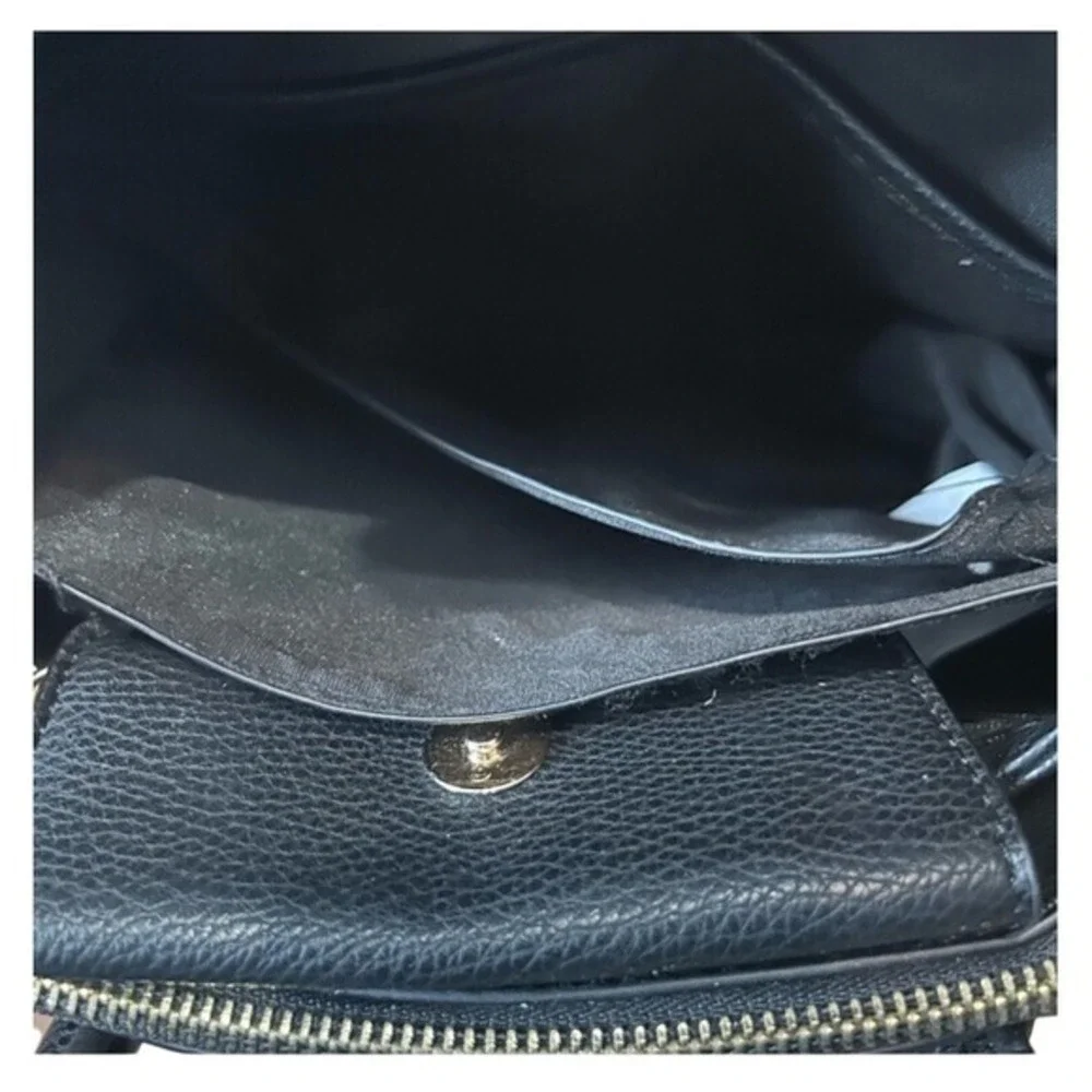 ALDO Satchel Women Small Black‎ Good Faux Leather Scarf Accent